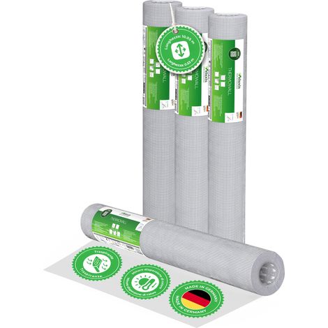Carta da parati in tessuto non tessuto bianca isolante – THERMOWALL Carta da parati isolante set da 4, 4 x 10,05 m x 0,53 m, verniciabile, a risparmio energetico, fonoassorbente, traspirante, carta da