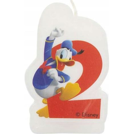 Geburtstagskerze 2 Disney DONALD DUCK 1 Stück. (1/3)