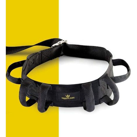 Ceinture lombaire respirante noir, soutien dorsal confortable pour patient personne à mobilité réduite. (1/5)
