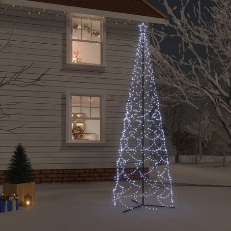 vidaXL Arbre de Noël cône 1400 LED blanc froid 160x500 cm (1/5)