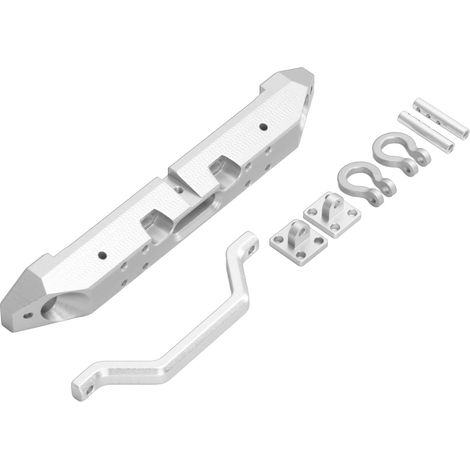 Pare-chocs avant et phares en alliage d'aluminium (imitation argent) pour voiture RC Crawler AXIAL SCX24 1/24 (1/5)