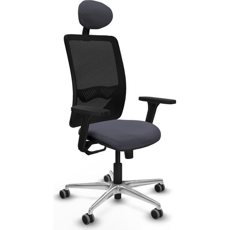Chaise de bureau piqueras y crespo Zulema noir mousse découpée (1/2)
