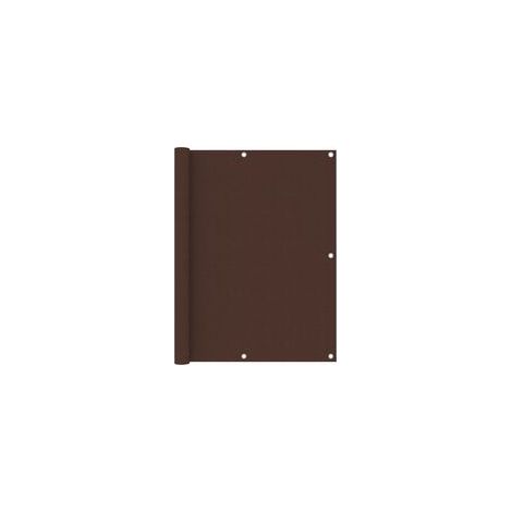 Paravent de balcon marron, 120 x 300 cm, tissu Oxford - Crezuo (1/4)