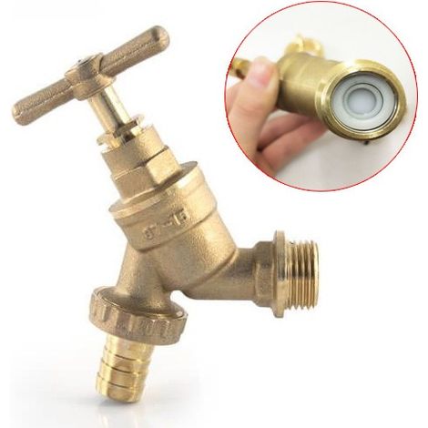 Garden Outside Tap Brass Hose Union Double Check Valve 1/2"" Male Threaded Tap