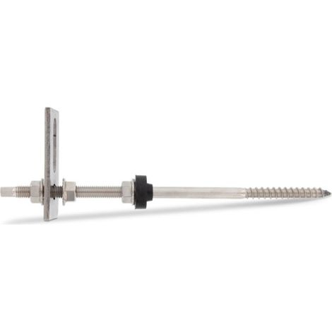 Vis double filetage panneau solaire Avec PLATINE 10X300 Inox A2 - 20 pièces