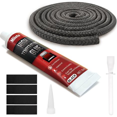 Oven Glass Glue, Black High Temperature Glue, High Temperature Silicone (1/5)