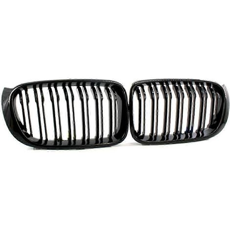Calandre avant pour BMW X3 F25 (2015-2017) et X4 F26 (2015-2018), double grille, noir brillant, référence 51117338571 (1/5)