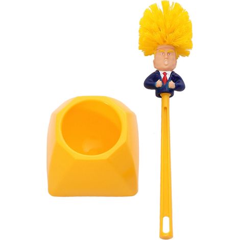 Tragbares Doppel-Toiletten-Handbürsten-Set mit Halterung (02) (1/5)