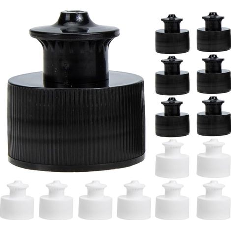 30 Stück Push-Pull-Verschlüsse für Sport-Trinkflaschen, 28 mm Durchmesser, robustes Kunststoffmaterial, auslaufsicher, passend für die meisten Sport-Trinkflaschen (1/5)