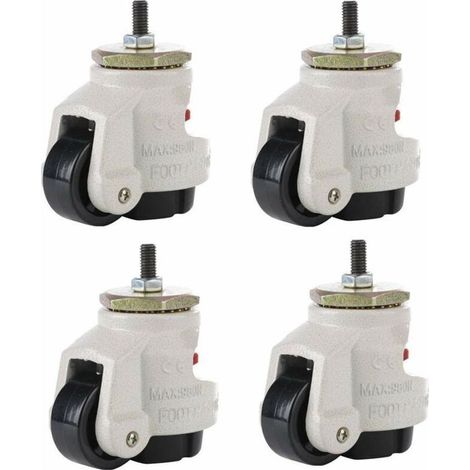 Roulettes - Nylon Renforcé - Charge Max 80 Kg - Pivotantes avec Double Verrouillage - Pour Chariot Garage Établi Meuble - 4 Pièces (1/5)