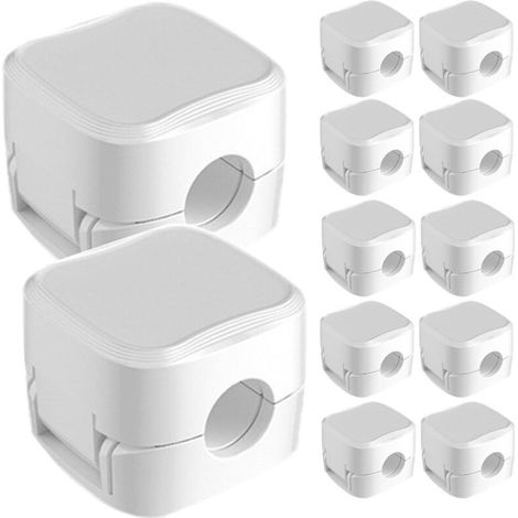 Set di 12 clip magnetiche per cavi di ricarica, organizer per cavi con nastro adesivo, compatibile con iPhone, Samsung e Xiaomi. - AquaForge (1/4)
