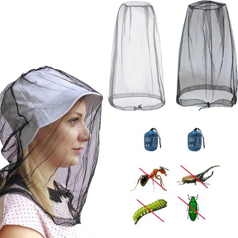(2 Stück) Moskitonetz für den Kopf, inklusive 2 Aufbewahrungsbeuteln, ideal für Imkerei, Camping und Angeln (1/5)