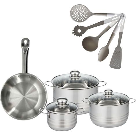 Lot Poêle 24cm & 3 Faitouts 16/20/24cm Fackelmann Etherna avec 5 ustensiles Fackelmann (1/5)