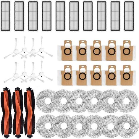 Accessoires pour aspirateur robot X20+/X20Plus : brosse principale, filtre, lingettes de nettoyage, sacs à poussière, pièces de rechange (1/5)