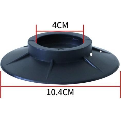 Waschmaschinenfüße, 4-teiliges Set, Antivibrationsmatten, Gummi-Dämpfungspads, Antivibrationsmatten für Trockner, Schwarz (1/4)