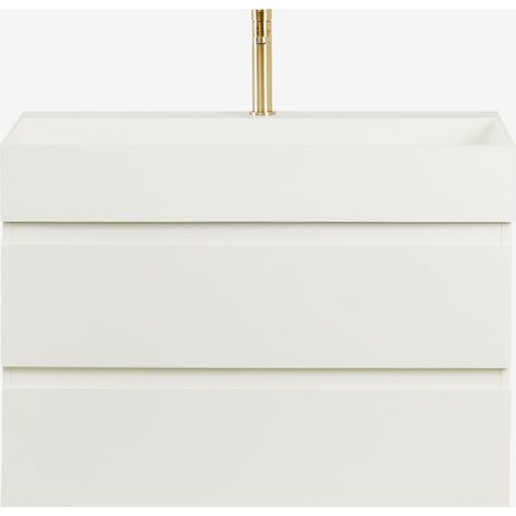 Conjunto de mueble de baño en madera y chapa de fresno con lavabo integrado Ona SKLUM (1/5)