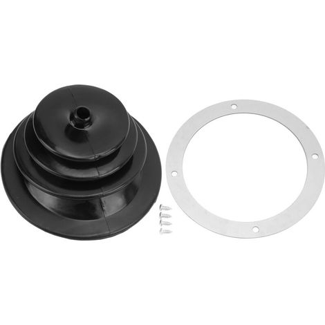 FOREHILL Schutzplatten-Set für Schalthebel und Handbremshebel, staubdicht, schwarzes Gummi, rund, 13,3 cm (5,25 Zoll), universell