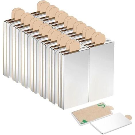 30 Pièces Aimants Adhésifs Puissants 20x10x1mm, Aimant Plats Autocollants par Paires, Magnets Rectangulaires en Néodyme pour Tableau Blanc, Réfrigérateur, Cuisine, Artisanat, Bricolage et Photos (1/5)