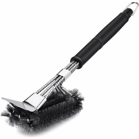Filiyano-Brosse à barbecue avec spatule en acier inoxydable 304 et long manche - Parfaite pour les barbecues à charbon ou électriques (1/3)