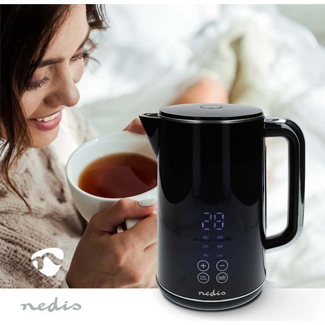 Nedis KAWK362EBK Elektrischer Wasserkocher 1,7 Liter schwarz
