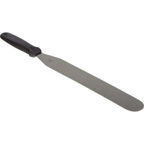 Silikomart Spatola Liscia in Acciaio Inox con Manico in Plastica, Ideale per Dolci e Creme, Misure 43 cm, Made in Japan (1/2)