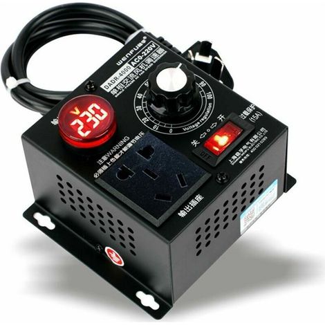 AC 220V 9A 4000W Gradateur SCR régulateur de tension moteur ventilateur régulateur régulateur de vitesse variateur (1/5)