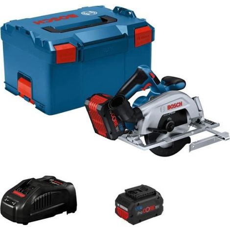 Scie circulaire Bosch Professional GKS 18V-57-2 + 2 batteries ProCORE 18V 5.5Ah + Chargeur GAL1880 CV + L-BOXX - 06016C1202 (1/5)