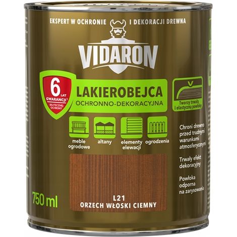 Vernice colorata Vidaron 0,75 l marrone lucido 1 pz. (1/4)