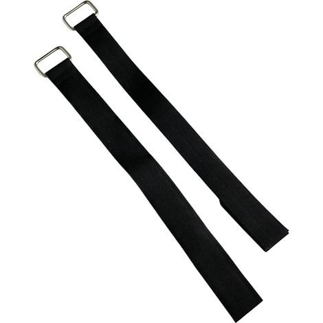 Lot de 2 sangles de fixation - 2 pièces - Métal robuste - Système boucle et crochet - Rangement câbles et bagages - 3 cm x 70 cm (1/4)
