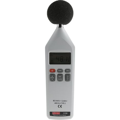 Sonomètre RS PRO 130dB avec filtres A, C, Z ( Prix pour 1 ) (1/5)
