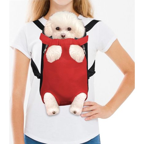 Trasportino per cani, zampe di animali domestici sul davanti, borsa da viaggio per gatti, zainetti regolabili per cuccioli, mani libere per cani e gatti di taglia media, passeggiate (1/4)