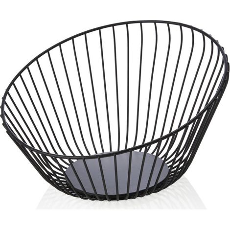 Panier buffet Ø 25 cm H 14 cm noir revêtu poudre métal - Was Germany (1/2)