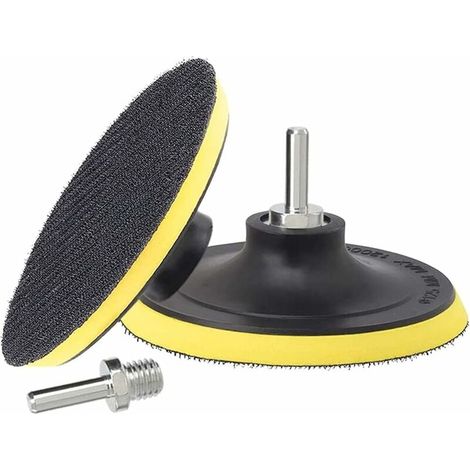 Lot de 2 Plateaux de Ponçage 125mm, Disques Abrasifs Auto-Agriffants avec Filetage M14, Plaques de Support pour Meuleuse et Perceuse, Polissage et Ponçage, Fixation Velcro (1/5)