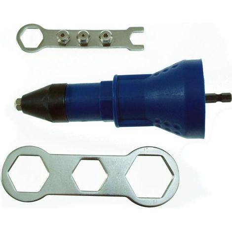 Beast 183010 - Adattatore rivettatore D. 2.4, 3.2, 4.0 e 4,8 mm per avvitatore 1/4""" (6,35 mm)