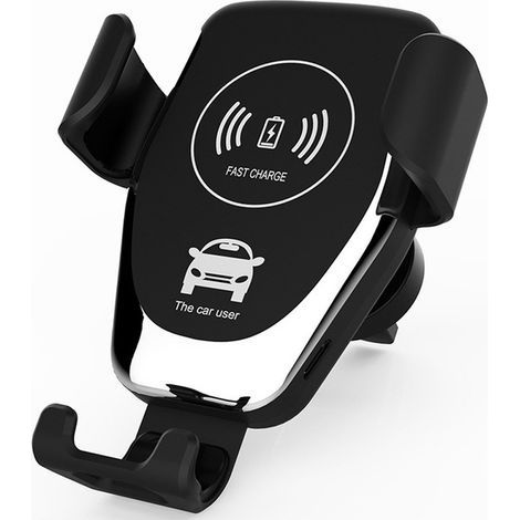 – Chargeur sans fil voiture – Charge rapide Qi 80% en 1 heure – Support téléphone avec verrouillage automatique – Compatible tous téléphones Qi (1/5)