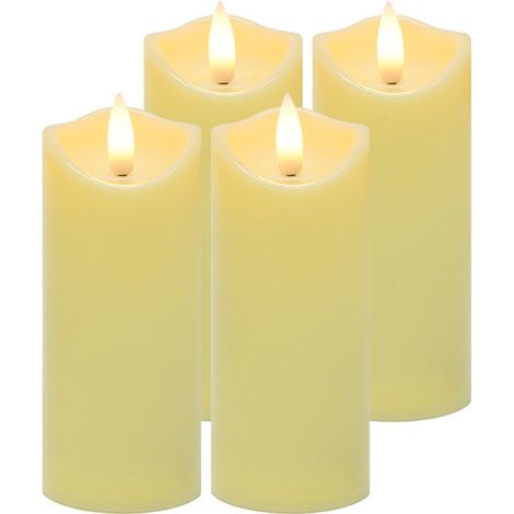 LED Candle Inserts, Flickering Flame, 4-Pack, 12.5x5cm (1/5)