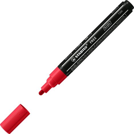 ROTUL.STABILO ACRYLIC FREE T300 CARMIN - Pack de 5 unidades