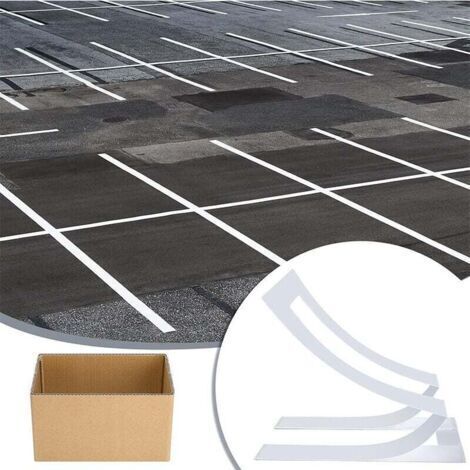 Pochoir en silicone pliable et réutilisable pour peindre les lignes de stationnement et de trottoir pour pavage en béton asphalte, 27 x 245 cm (1/4)