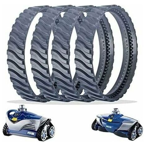 4 Ersatzketten, schwarz, für Poolreiniger, Reifenkette R0526100, kompatibel mit Zodiac Baracuda MX6/MX8 Einbaupools