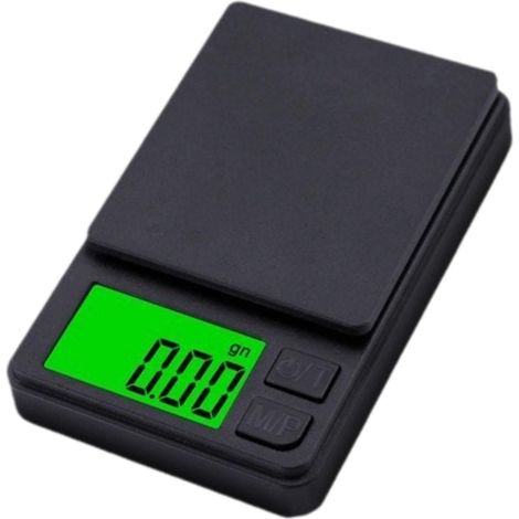 Mini balance de poche 500 g, balance électronique numérique, balance pour feuilles de thé, noire, 8,7 cm x 5,6 cm x 1,9 cm (1/5)