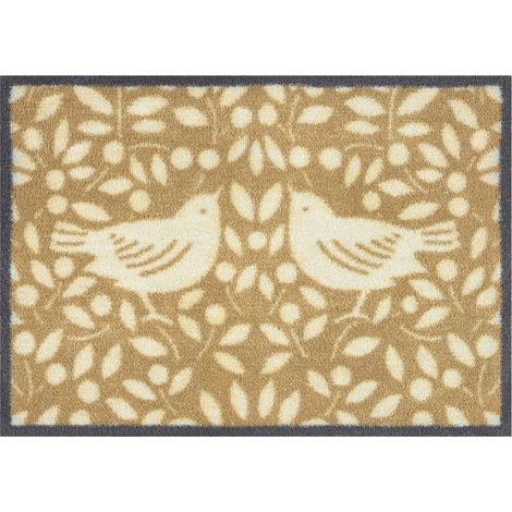 FLOORNOVO Schmutzfangmatte Natur Schmutzfang - 85 cm x 60 cm - Fruchtlese - waschbare Fußmatte Innen und übderdachte Außenbereiche (1/3)