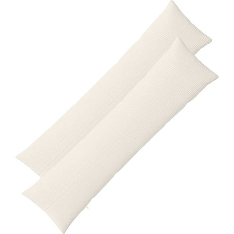 Funda de almohada 2 pcs ALMELO Crema 40 x 145 cm pana vidaXL (1/5)