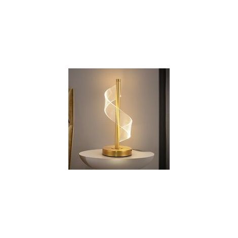 Lampe de Chevet LED Dimmable, avec 3 Températures et Design Moderne pour Chambre/Salon/Bureau/Hôtel (Doré) [Classe énergétique E]