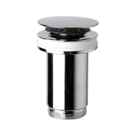 VIDANGE « U CLICKER » EN LAITON CHROMÉ SANS TROP-PLEIN Dimensions : Diam. 63 x 1"1/4