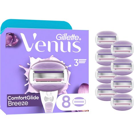 Venus - Gillette Venus ComfortGlide Breeze Razor Blades - Purple/White - 8 pcs