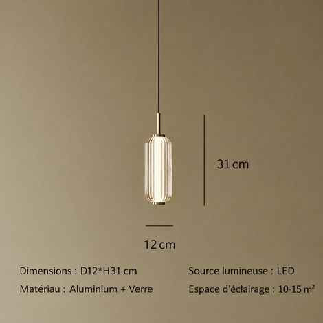 Suspension luminaire d'intérieur 1 tête cuivre naturel lumière chaude réf 3449 46 × 29 × 22 cm 3 kg – Livraison gratuite