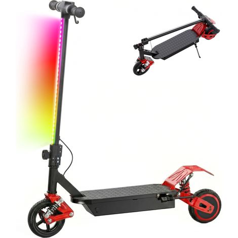 AIYAPLAY Electric Scooter for Kids with LCD Display, Up to 15 KM/H, Red