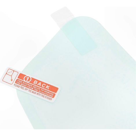 Film anti-buée 24,5cm pour casque moto, revêtement nano, protection pluie et vision claire, adhésif universel (1/4)