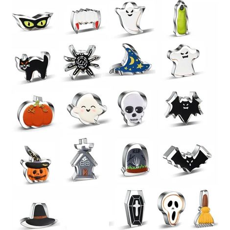 Juego de cortadores de galletas de Halloween, 20 piezas (1/3)