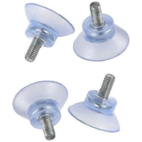 Transparent PVC suction cup for glass – Width 35mm – Maximum load 14kg – Set of 12 pieces – Installation without drilling (1/4)